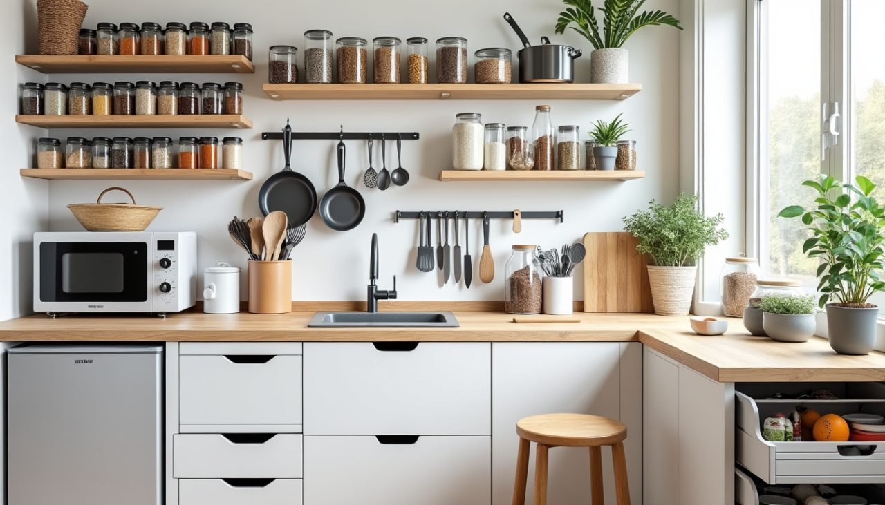 découvrez nos astuces pratiques pour optimiser l'espace et gagner de la place dans une petite cuisine, alliant rangement malin et organisation efficace.